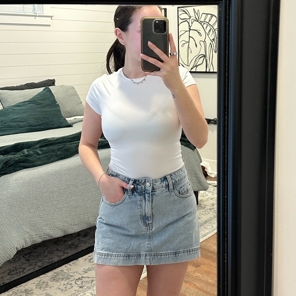 Princess Polly Gazelle Denim Skort